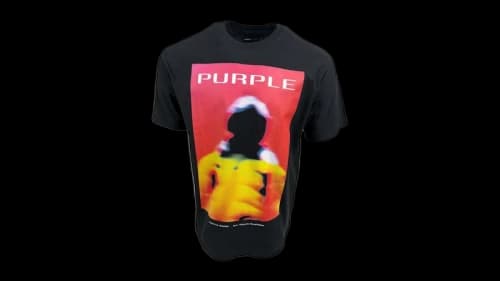 Purple Brand Textured Jersey Tee Black