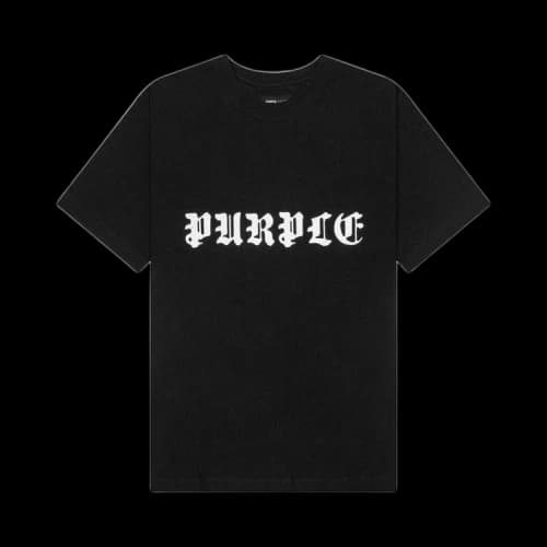 PURPLE BRAND Textured Jersey Short-Sleeve Tee 'Black'