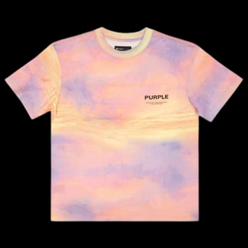 PURPLE BRAND Textured Jersey Short-Sleeve Tee 'Multicolor'