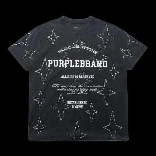 PURPLE BRAND Textured Jersey T-Shirt 'Black'