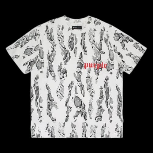 PURPLE BRAND Textured Jersey Short-Sleeve Tee 'White'