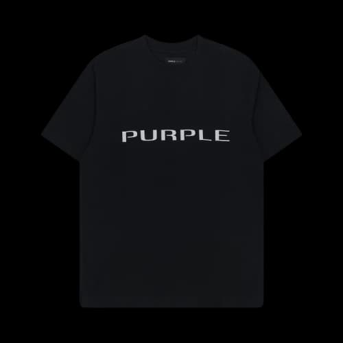 PURPLE BRAND Textured Jersey Short-Sleeve Tee 'Black'