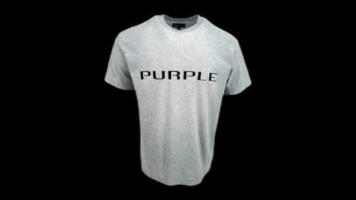 Purple Brand Textured Jersey Tee Grey