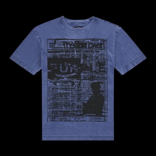 Purple Brand Textured Short-Sleeve Tee Blue