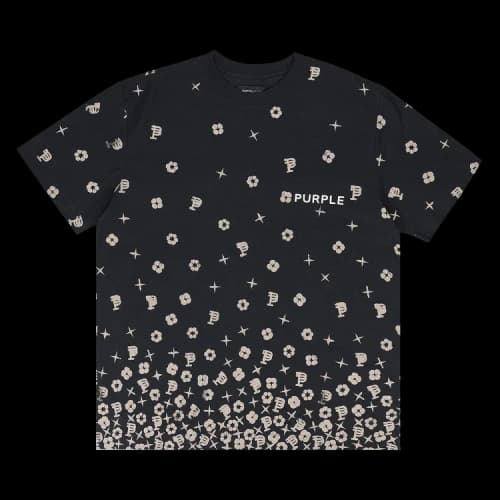 PURPLE BRAND Textured Jersey Short-Sleeve Tee 'Black'