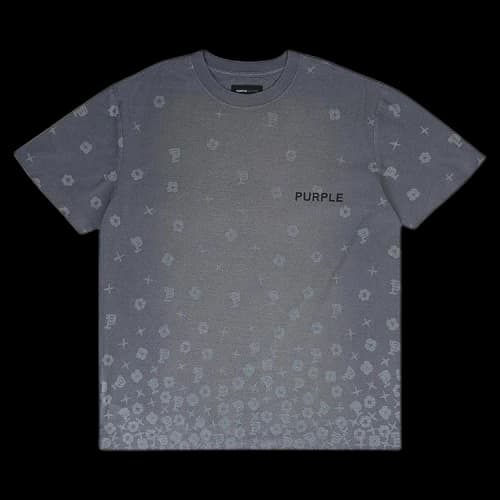 PURPLE BRAND Textured Jersey Short-Sleeve Tee 'Charcoal'