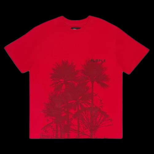 PURPLE BRAND Textured Jersey Short-Sleeve Tee 'Red'