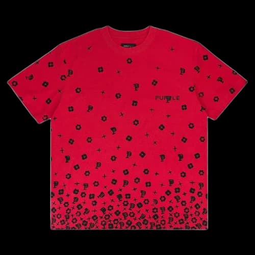 PURPLE BRAND Textured Jersey Short-Sleeve Tee 'Red'