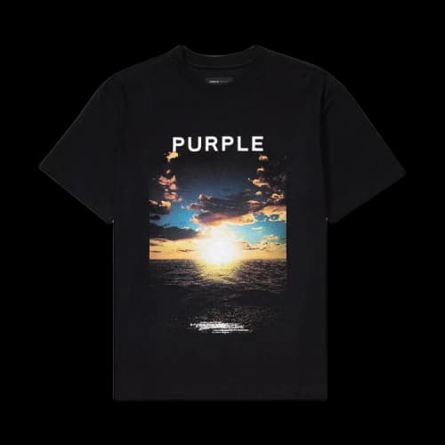 PURPLE BRAND Textured Jersey T-Shirt 'Black'