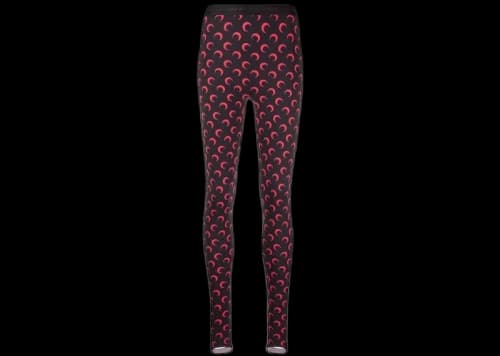 Marine Serre Moon-Print Stirrup Leggings Black