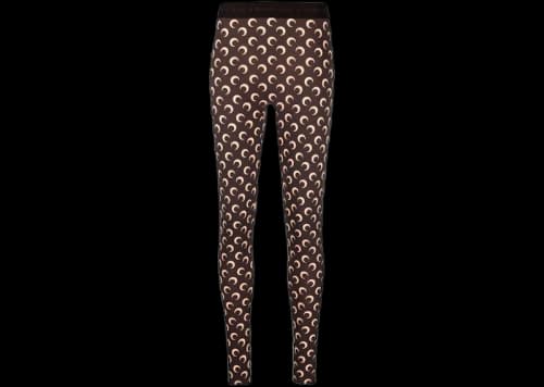 Marine Serre Fuseaux Crescent Moon-Print Stirrup Leggings Brown