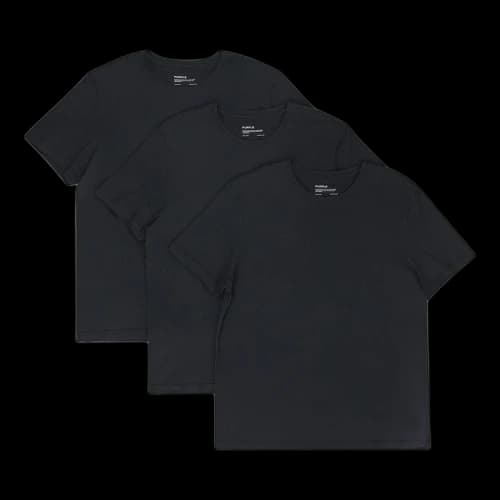 PURPLE BRAND Clean Jersey Short-Sleeve Tee (3 Pack) 'Black'