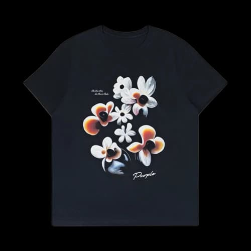 PURPLE BRAND Mercerized Short-Sleeve Tee 'Black'