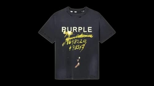 Purple Brand Sequence Tee Black