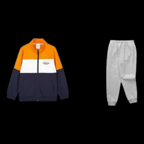 (GS) Skechers SKX Sport Set 'Navy White Orange Grey'