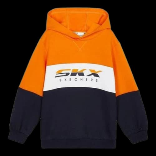 (GS) Skechers SKX Hoodie 'Orange Black White Blue Green'