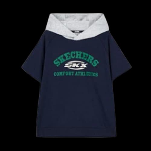 (GS) Skechers SKX Graphic Hoodie 'Black Grey'