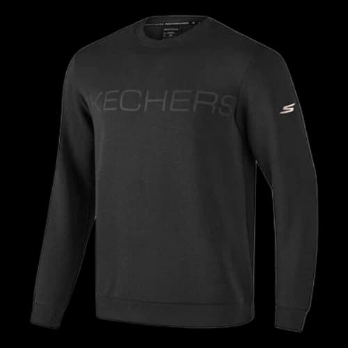 Skechers Sport Logo Printed Crew Sweater 'Black'