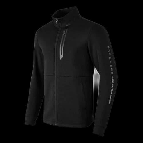 Skechers Stand-Up Collar Sports Knit Jacket 'Black'