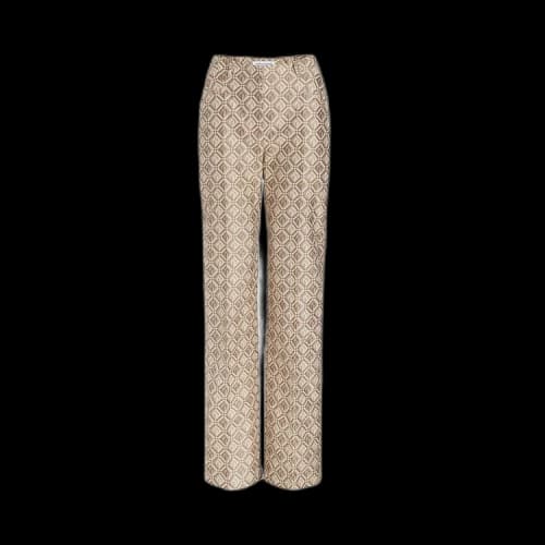 Marine Serre Moon Diamant Tailored Trousers 'Moon Diamant Beige Jacquard'