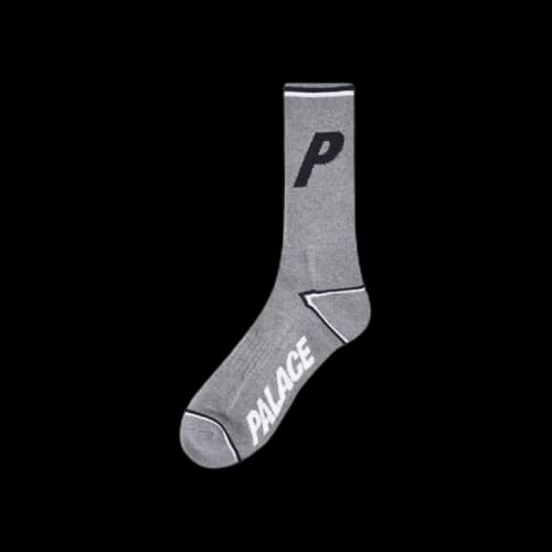 Palace P Tip Sock 'Grey Marl'