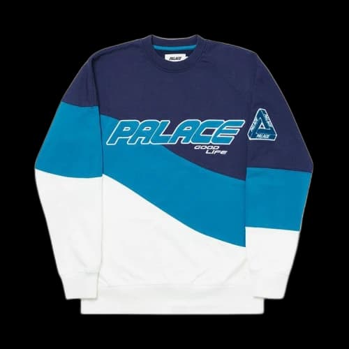 Palace Sign Das Waver Crew 'Navy/Blue/White'