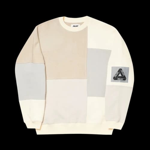 Palace Patch Up Ya Life Crewneck 'Sand'