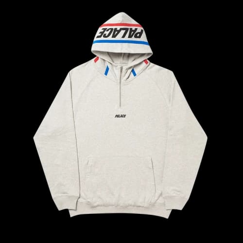 Palace Classic Fix 1/4 Zip 'Grey Marl'