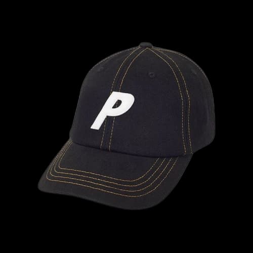 Palace Denim P Six-Panel Hat 'Black Stone Wash'