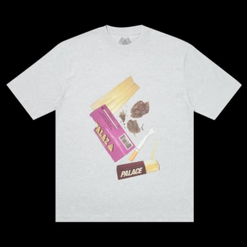 Palace Skin Up Monsieur T-Shirt 'Grey Marl'