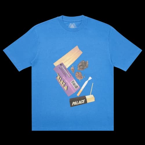 Palace Skin Up Monsieur T-Shirt 'Blue'