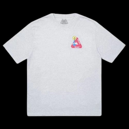 Palace Tri-Smiler T-Shirt 'Grey Marl'