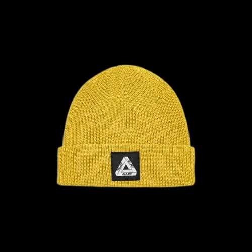 Palace Tri-Ferg Patch Beanie 'Gold'