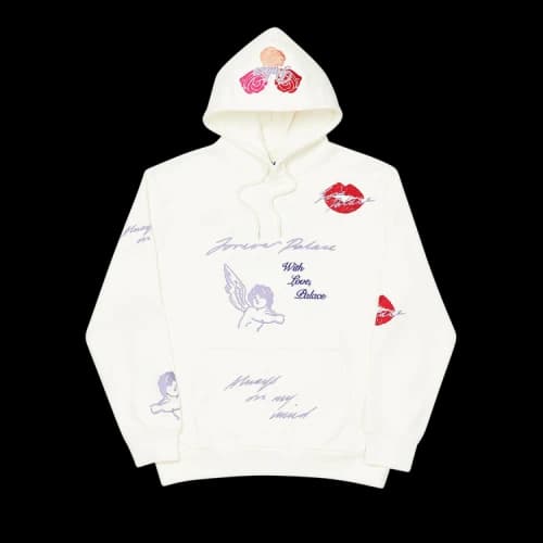 Palace Love Letter Hood 'White'