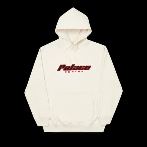 PALACE Drawstring hooded Alphabet Printing Long Sleeves Unisex White