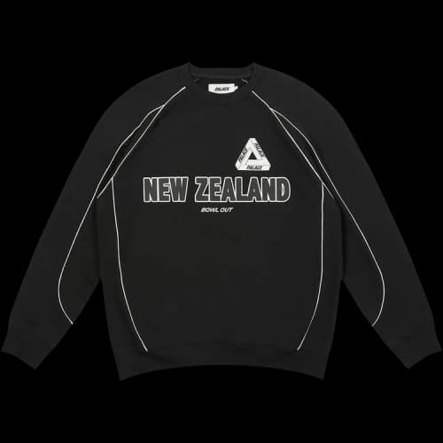 PALACE Unisex Round-neck Sweatshirt Black