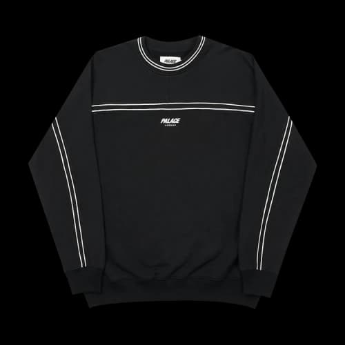 PALACE Alphabet Logo Printing Round Neck Pullover Unisex Black