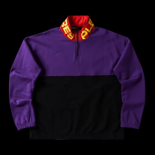 Pleasures Misfit Color Block Half-Zip Sweater 'Black'