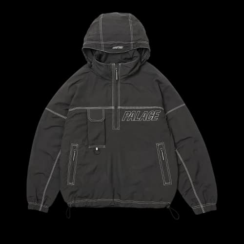PALACE IRIDESCENT Jacket+VEST BLACK Cargo Jacket vest Unisex