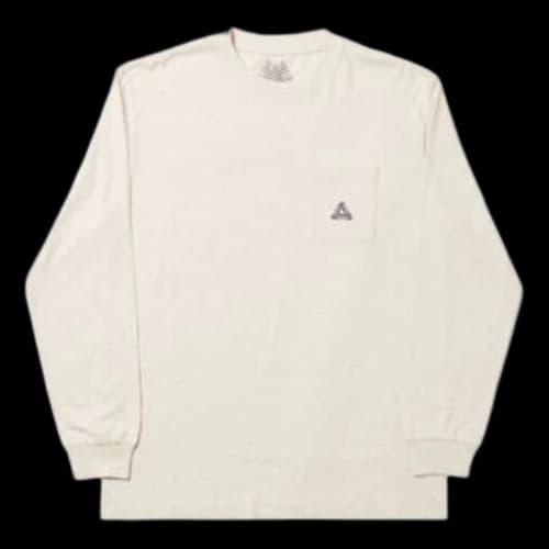 PALACE Sofar Pocket Longsleeve Oatmeal Marl