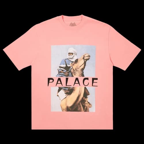 PALACE Character Pattern Logo Casual Short Sleeve Unisex Pink