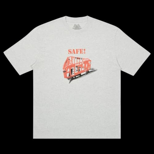 Palace Safety T-Shirt 'Grey Marl'