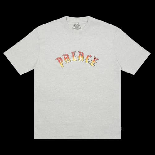 Palace x Spitfire P-Fire T-Shirt 'Grey Marl'