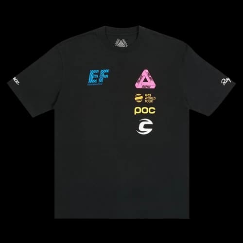 PALACE Rapha Crossover Off Bike Alphabet Logo Round Neck Short Sleeve Unisex Black
