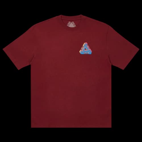 Palace Tri-Ferg Colour Blur T-Shirt 'Burgundy'