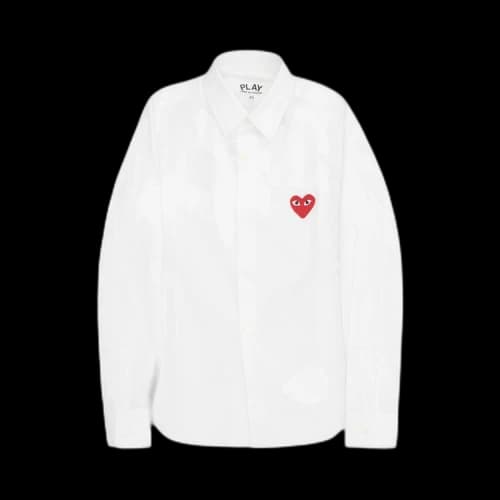 Comme des Garçons PLAY Heart Patch Shirt 'White'