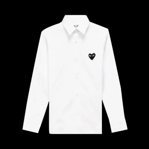 Comme des Garçons PLAY Embroidered Heart Shirt 'White'