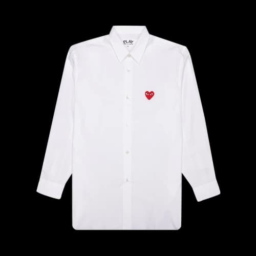 Comme des Garçons PLAY Heart Button Down Shirt 'White'
