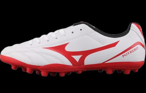 Mizuno Potrero Wide AG Short Nail Soccer Shoes White/Red