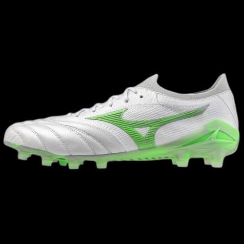 Mizuno Morelia Neo IV Beta Made in Japan FG 'Frontier Pack White Green Gecko'